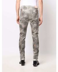 Мужские серые вареные джинсы от purple brand