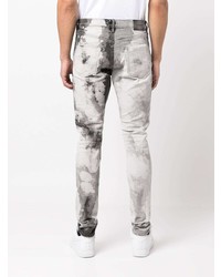 Мужские серые вареные джинсы от purple brand