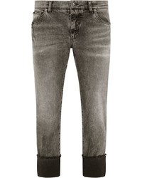 Мужские серые вареные джинсы от Dolce & Gabbana