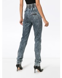 Женские серые вареные джинсы от Miu Miu