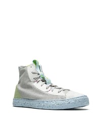 Мужские серые высокие кеды из плотной ткани от Converse