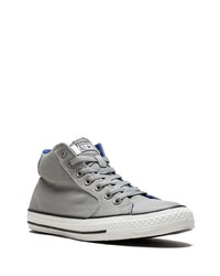 Мужские серые высокие кеды из плотной ткани от Converse