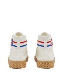 Мужские серые высокие кеды из плотной ткани от Gucci