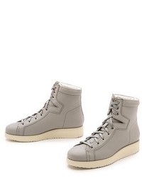 Женские серые высокие кеды от Acne Studios