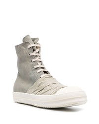 Мужские серые высокие кеды от Rick Owens