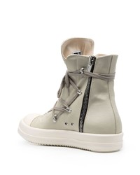 Мужские серые высокие кеды от Rick Owens DRKSHDW