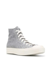 Мужские серые высокие кеды от Converse