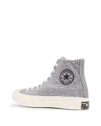 Мужские серые высокие кеды от Converse