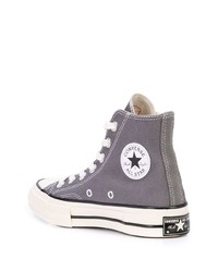 Мужские серые высокие кеды от Converse