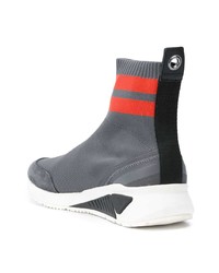 Мужские серые высокие кеды от Diesel