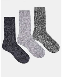 Мужские серые вязаные носки от Asos