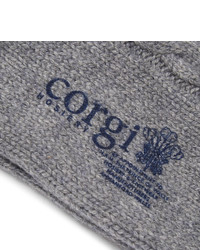 Мужские серые вязаные носки