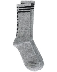 Мужские серые вязаные носки