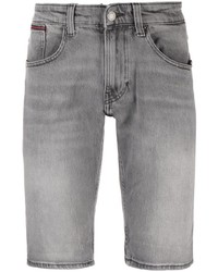 Мужские серые джинсовые шорты с вышивкой от Tommy Jeans