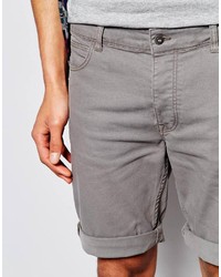 Мужские серые джинсовые шорты от Asos