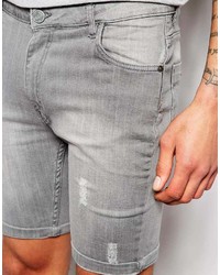 Мужские серые джинсовые шорты от Brave Soul