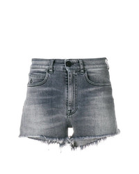 Женские серые джинсовые шорты от Marcelo Burlon County of Milan