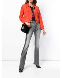 Серые джинсы-клеш от Mother