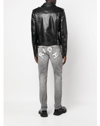 Мужские серые джинсы с принтом от John Richmond