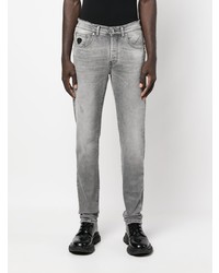 Мужские серые джинсы с принтом от John Richmond