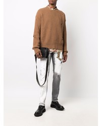 Мужские серые джинсы с принтом от DSQUARED2