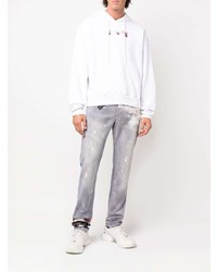 Мужские серые джинсы с принтом от Philipp Plein