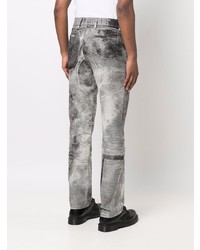 Мужские серые джинсы с принтом от Diesel