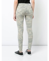 Серые джинсы скинни с камуфляжным принтом от Hudson