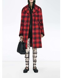 Серые джинсы скинни с принтом от Gucci