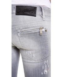 Серые джинсы скинни от DSquared