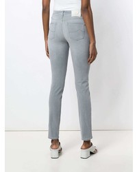 Серые джинсы скинни от Jacob Cohen