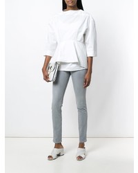 Серые джинсы скинни от Jacob Cohen