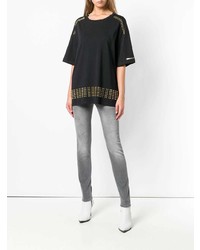 Серые джинсы скинни от Versace Jeans