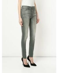 Серые джинсы скинни от Mother