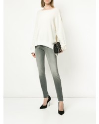 Серые джинсы скинни от Mother