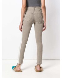 Серые джинсы скинни от Mother