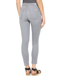 Серые джинсы скинни от 7 For All Mankind