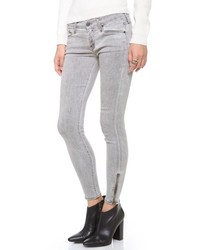 Серые джинсы скинни от Mother