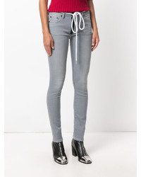 Серые джинсы скинни от Off-White