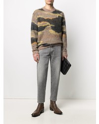 Мужские серые джинсы от Saint Laurent