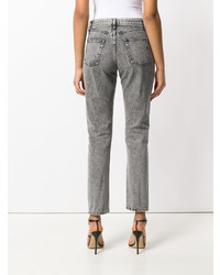 Женские серые джинсы от Saint Laurent