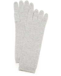 Серые длинные перчатки