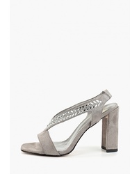 Серые замшевые босоножки на каблуке от Diora.rim