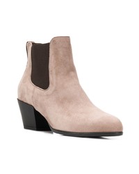 Серые замшевые ботильоны от Hogan