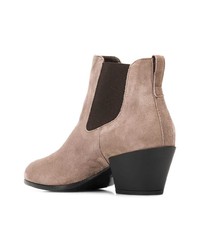 Серые замшевые ботильоны от Hogan