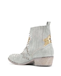 Серые замшевые ботильоны от Strategia