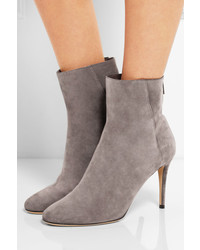 Серые замшевые ботильоны от Jimmy Choo