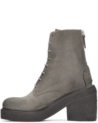 Серые замшевые ботильоны от Marsèll