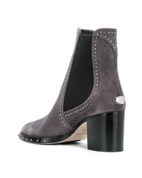 Серые замшевые ботильоны от Jimmy Choo
