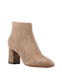 Серые замшевые ботильоны от Santoni